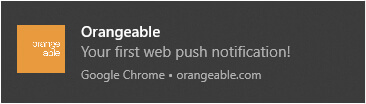Web push notification browser